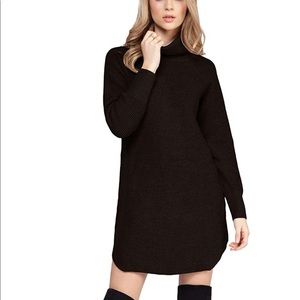 Dex turtleneck knit long sleeve dress